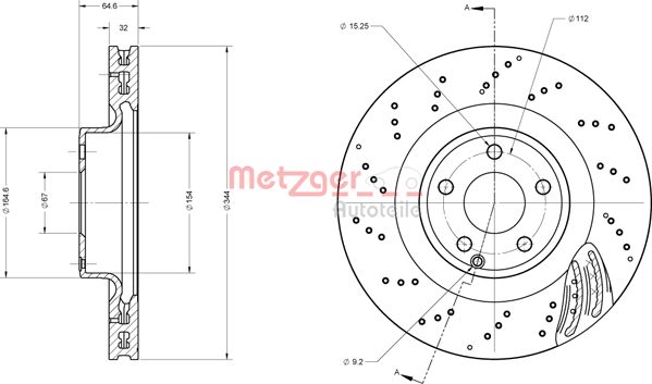 METZGER Első féktárcsa 6110832_METZ